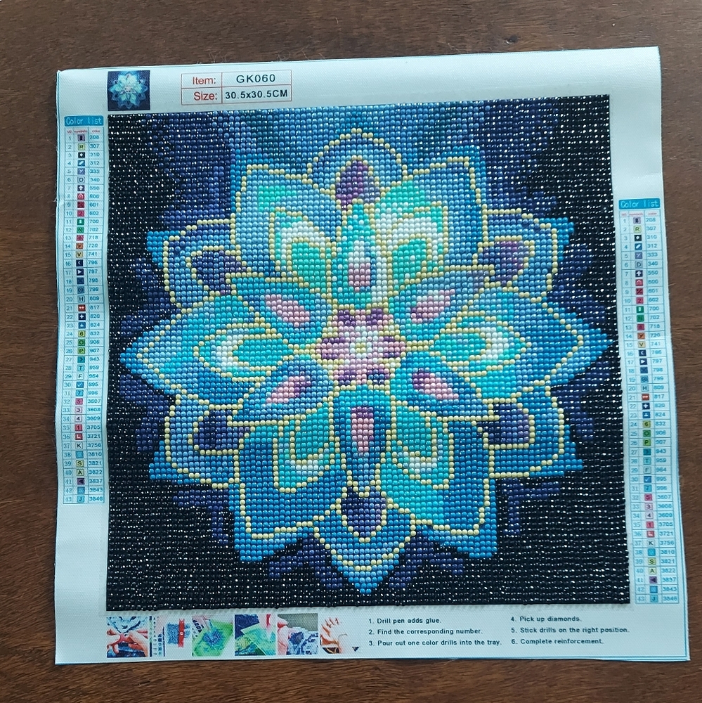 🆕️ Completed Blooming Geometric Flower Diamond Painting